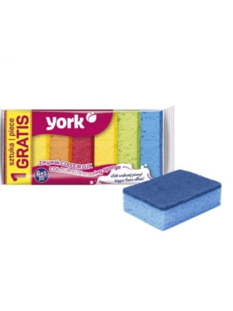 Губка для посуды York 6+1шт КОЛОР ЛЮКС