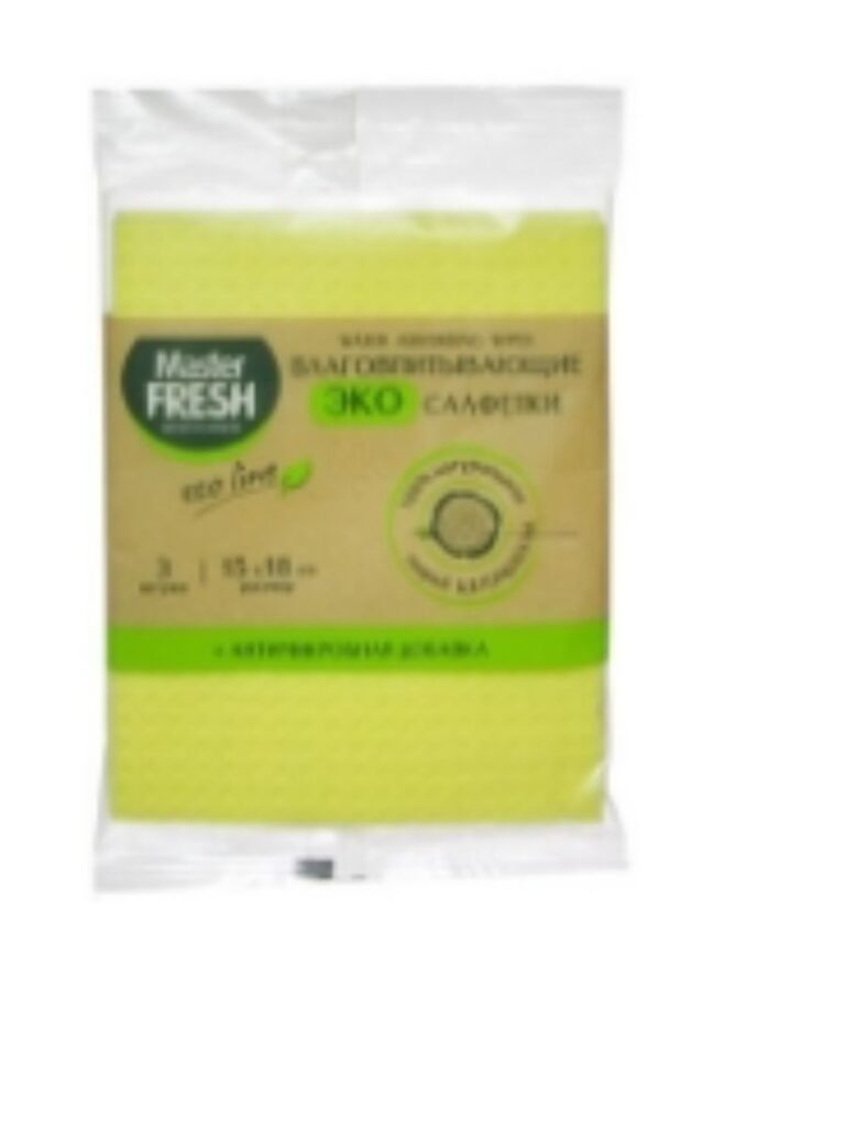 Салфетки влаговпитывающие "Master Fresh Eco Line Spontex", 15x18 см (3 штуки