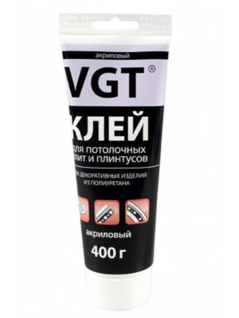 Клей для потолочных покрытий VGT, акриловый, 0,4 кг