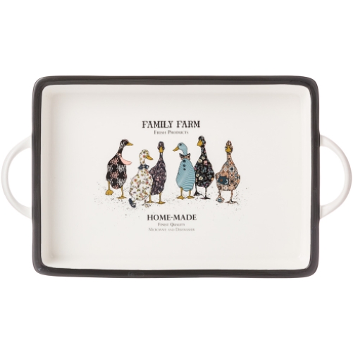 БЛЮДО С РУЧКАМИ LEFARD "FAMILY FARM" ПРЯМОУГ. 35,5*20*4 СМ
