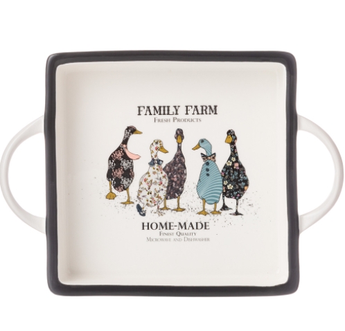 БЛЮДО С РУЧКАМИ LEFARD "FAMILY FARM" 25,5*18*4 СМ