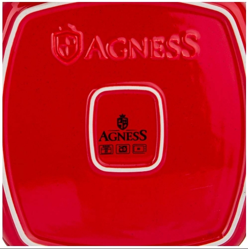 БЛЮДО ДЛЯ ЗАПЕКАНИЯ AGNESS "MODERN KITCHEN" ПРЯМОУГ. КРАСНОЕ 3 Л 37*24*7,5 СМ — изображение 2