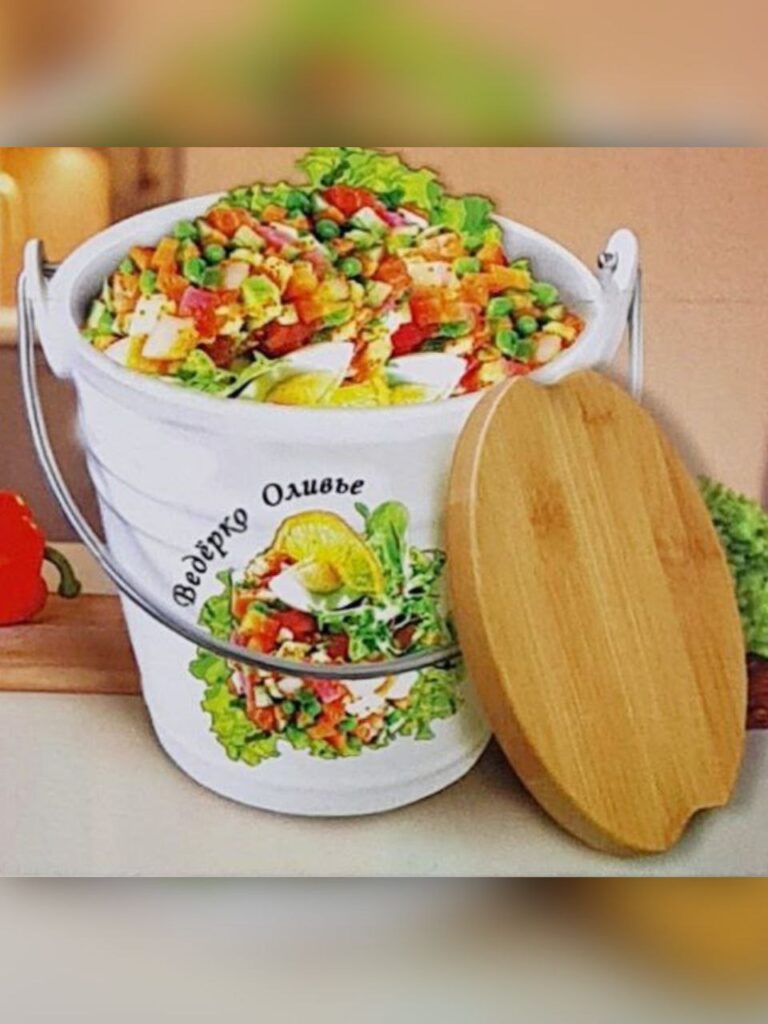 Салатник с бамбуковой крышкой